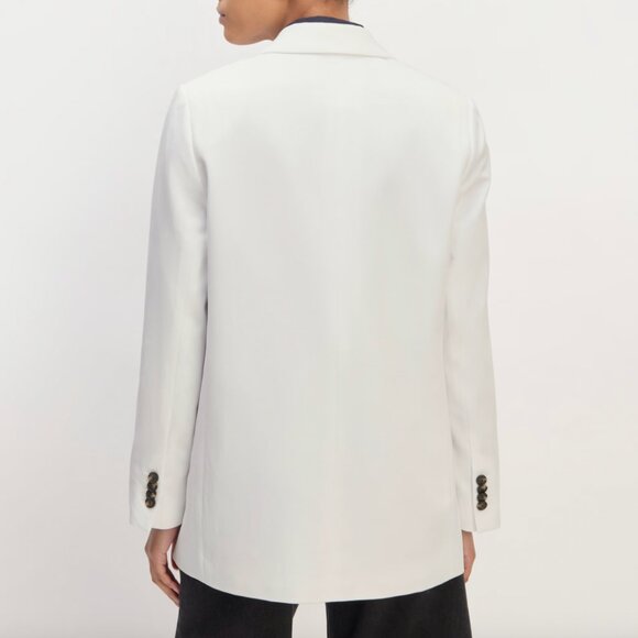 NEW Everlane The Oversized Blazer in Buttersmooth Womens 10 White - Picture 5 of 14
